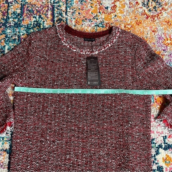 Sisley NWT Red Black‎ Tweed Fringe Dress Valentines Day - Picture 10 of 12